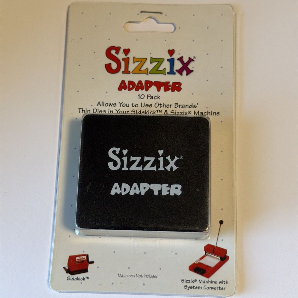 SIZZIX 10 Pack ADAPTER ~ Wafer-Thin QuicKutz Dies Cuttlebug Sidekick Red Machine